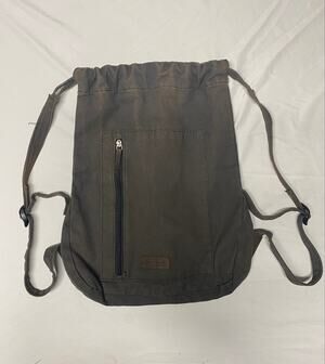 Causegear Drawstring Backpack Canvas Leather Handcrafted (MADE FREE) Sustainable